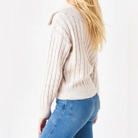 Frame Half-Zip Cable Sweater - Picture 8 of 9